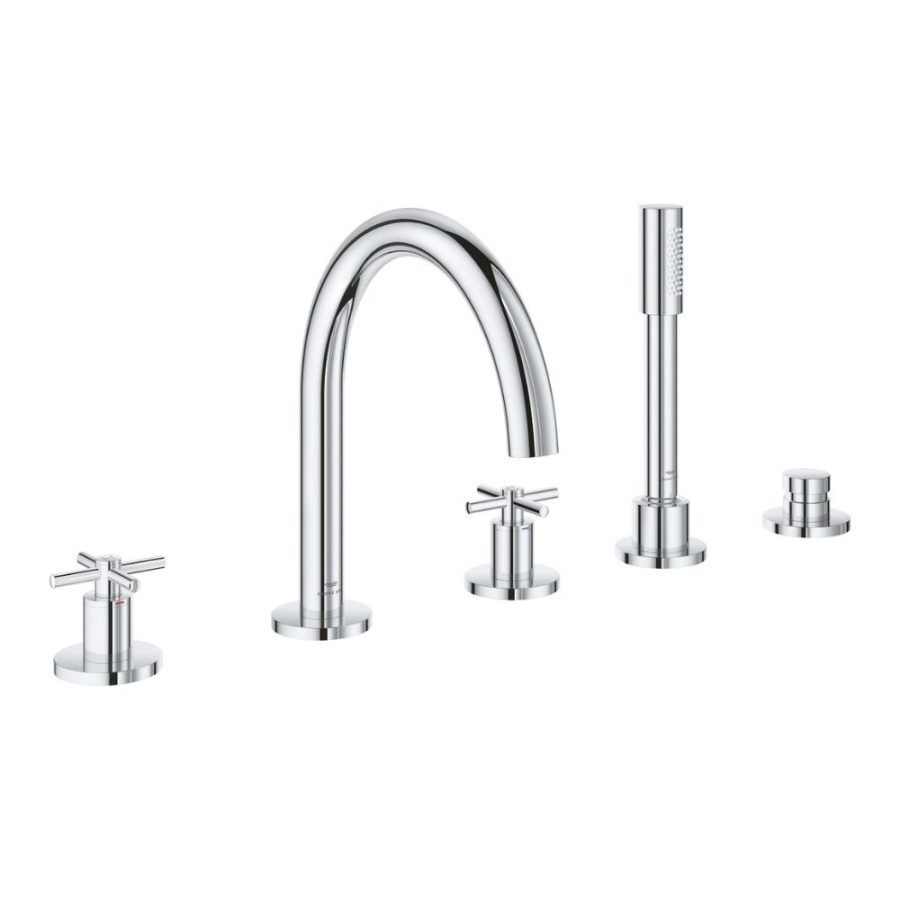 Vòi bồn tắm 5 lỗ nóng lạnh kèm tay sen Atrio GROHE 29408000