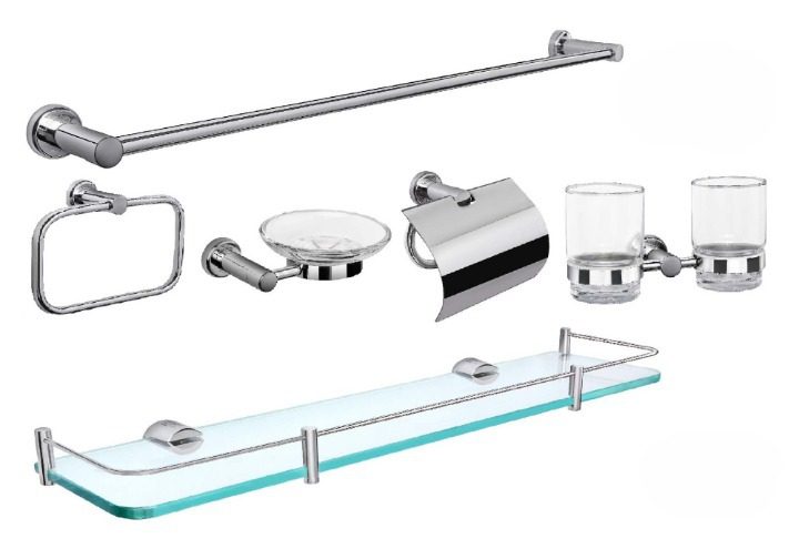 Bộ phụ kiện inox cao cấp 6 món inox 304 Tovashu 304B
