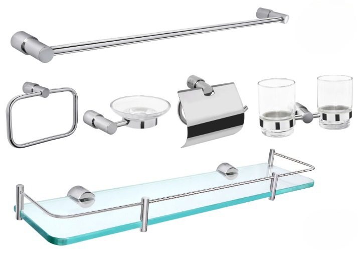 Bộ phụ kiện inox cao cấp 6 món inox 304 Tovashu 304E