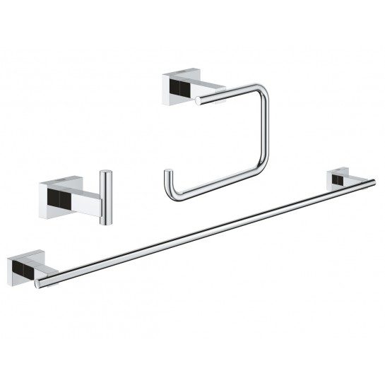 Bộ phụ kiện gắn phòng tắm 3 Món Essentials Cube Grohe 40777001