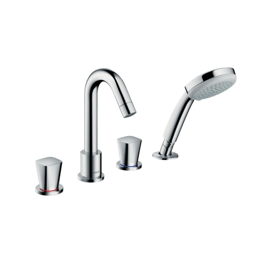 Vòi bồn tắm nóng lạnh Hansgrohe 71314000 Logis (4 lỗ có tay sen)