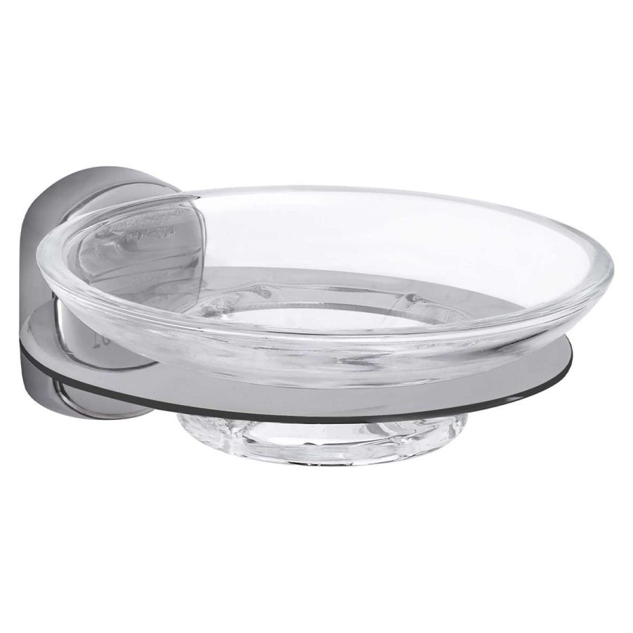 Kệ xà bông kiếng nắp ovan inox 304 Tovashu A2