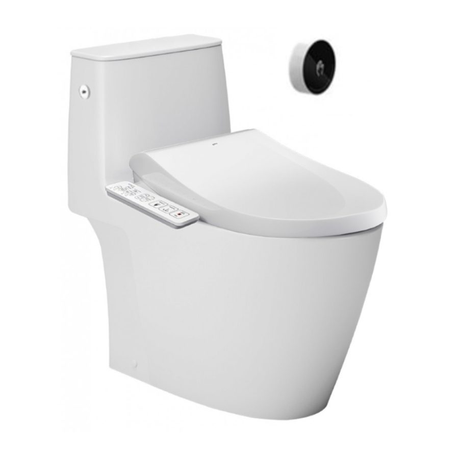 Bồn cầu 1 khối xả cảm ứng nắp điện tử INAX ACT-902 + CW-H17VN