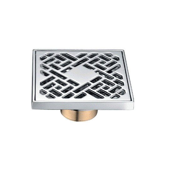 Phễu thoát sàn đồng mạ chrome 10x10cm ATMOR AH048/AT-37