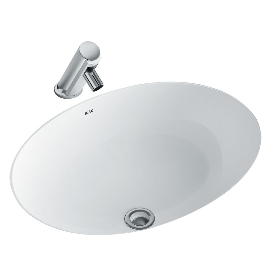 Chậu rửa mặt lavabo âm bàn INAX AL-2293V/BW1 men Aqua Ceramic