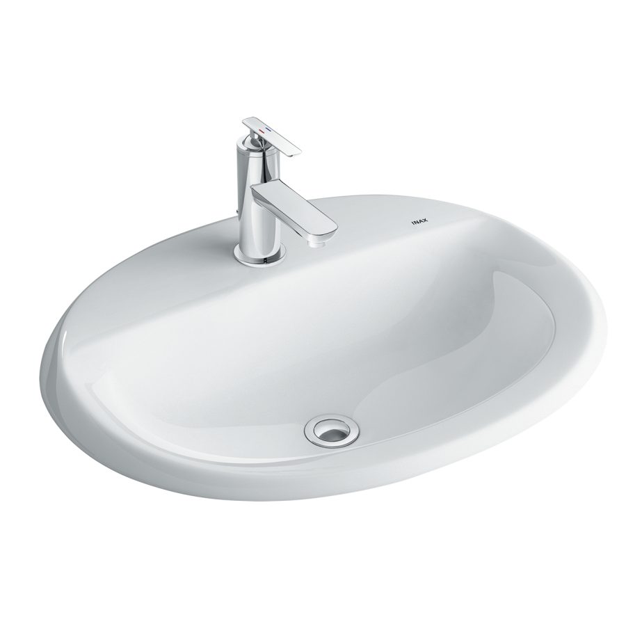 Chậu lavabo dương vành INAX AL-2395V (AL2395V) (AL-2395VFC) men Aqua Ceramic