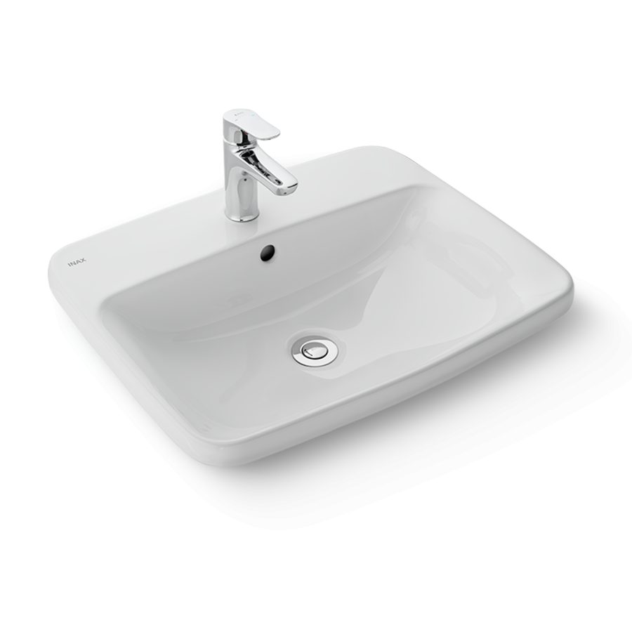 Chậu lavabo dương vành INAX AL-2398V (AL2398V) (AL-2398VFC) men Aqua Ceramic