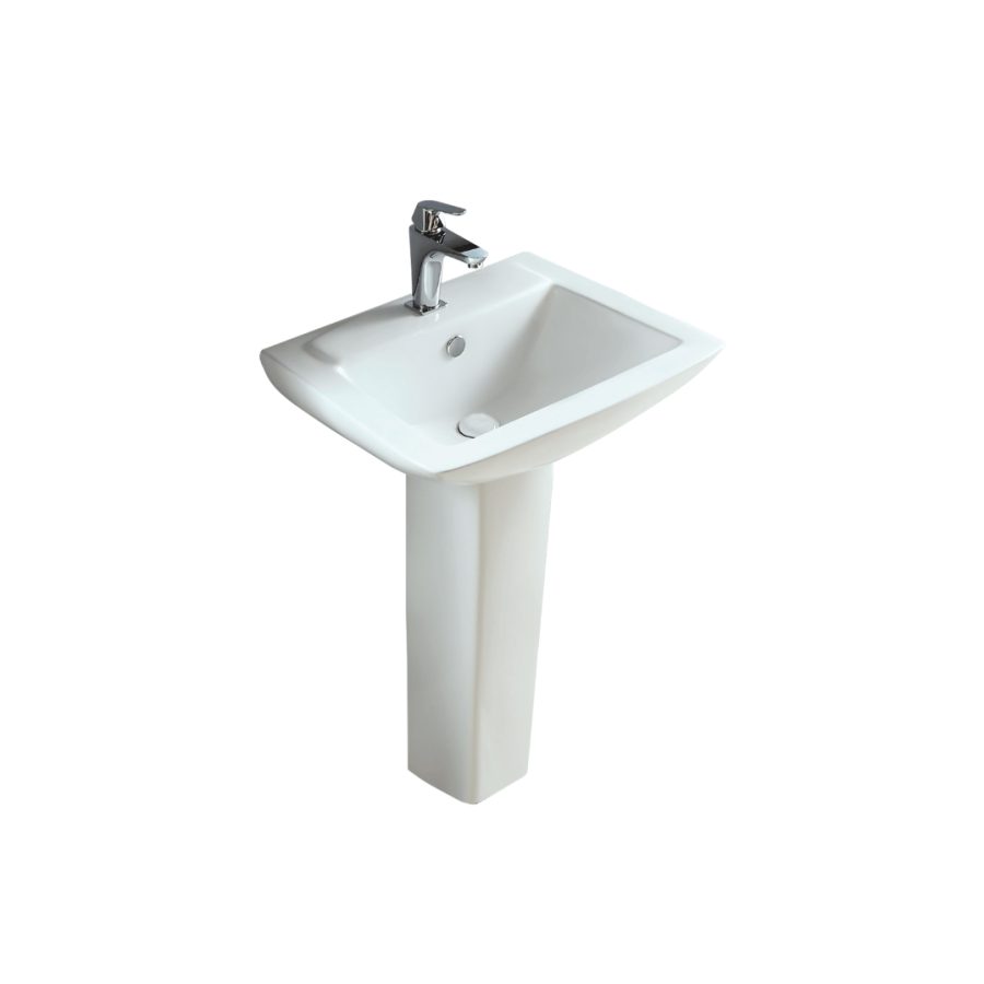 Chậu rửa lavabo treo tường ATMOR AT3032 chân dài