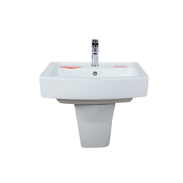 Chậu rửa lavabo treo tường ATMOR AT502 chân lửng