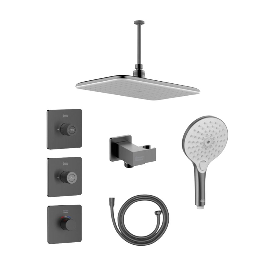 Bộ sen âm nhiệt độ 2 đường American Standard EasySet - Brushed Hard Graphite