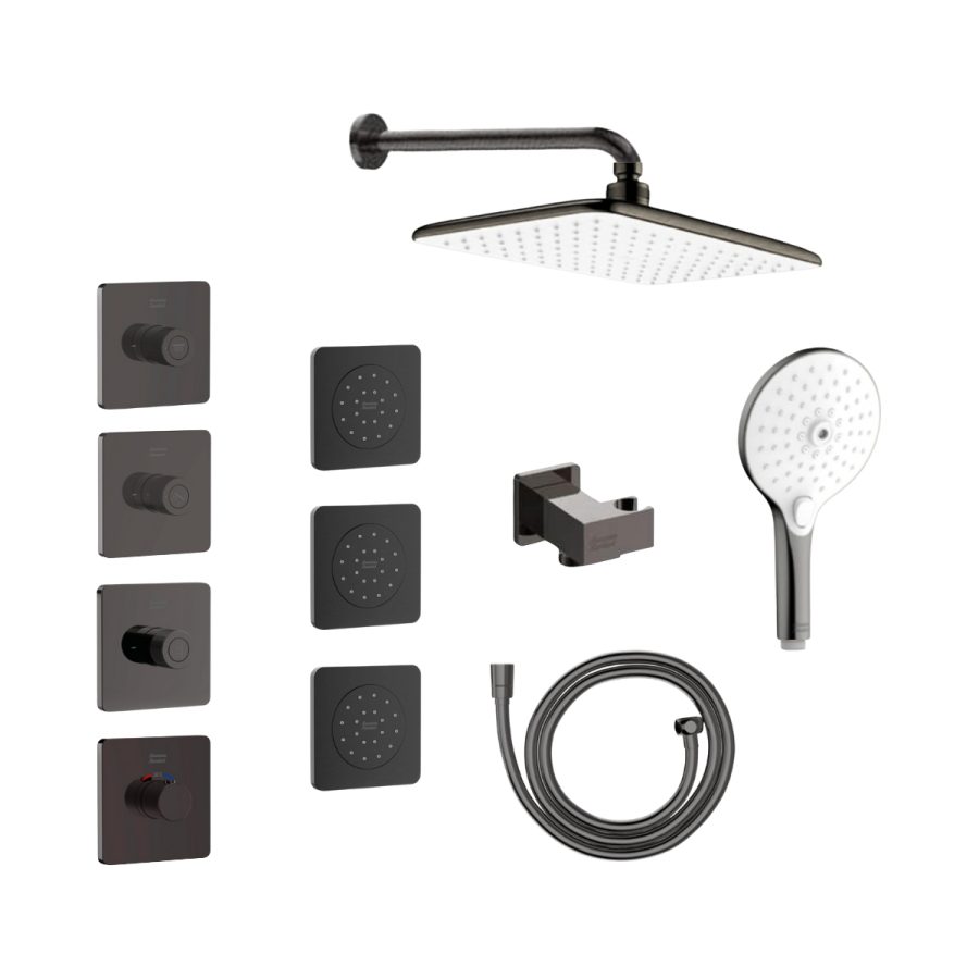 Bộ sen âm nhiệt độ 3 đường American Standard EasySet Enjoyment - Polished Hard Graphite