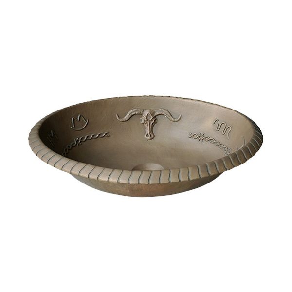 Chậu lavabo đặt bàn Kanly bằng đồng đúc BS026
