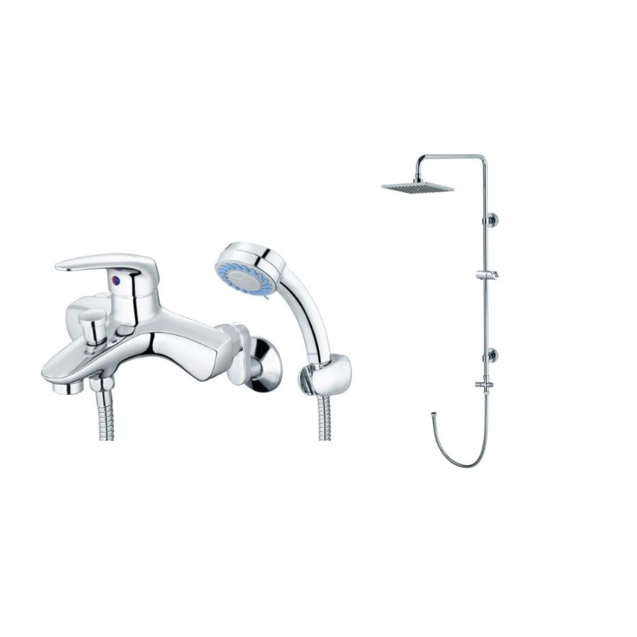 Bộ sen cây tắm đứng nóng lạnh Caesar BS124+S173C