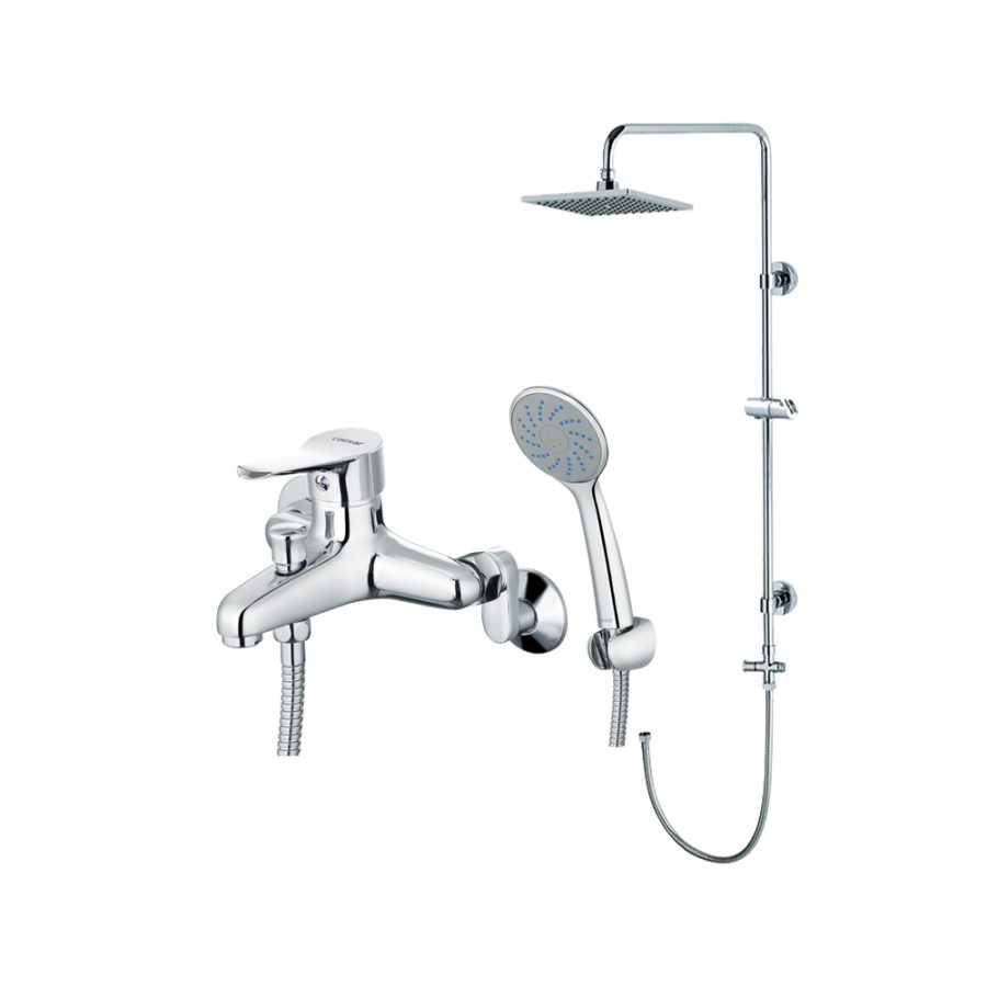 Bộ sen cây tắm đứng nóng lạnh Caesar BS124+S333C
