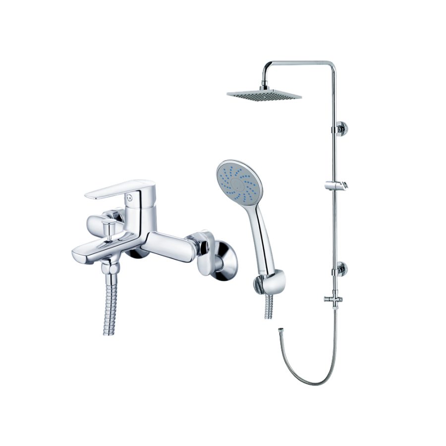 Bộ sen cây tắm đứng nóng lạnh Caesar BS124+S383C