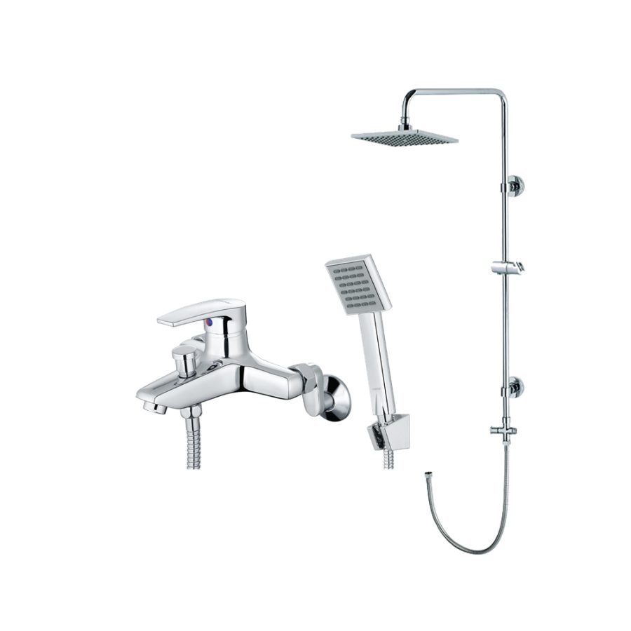Bộ sen cây tắm đứng nóng lạnh Caesar BS124+S403C