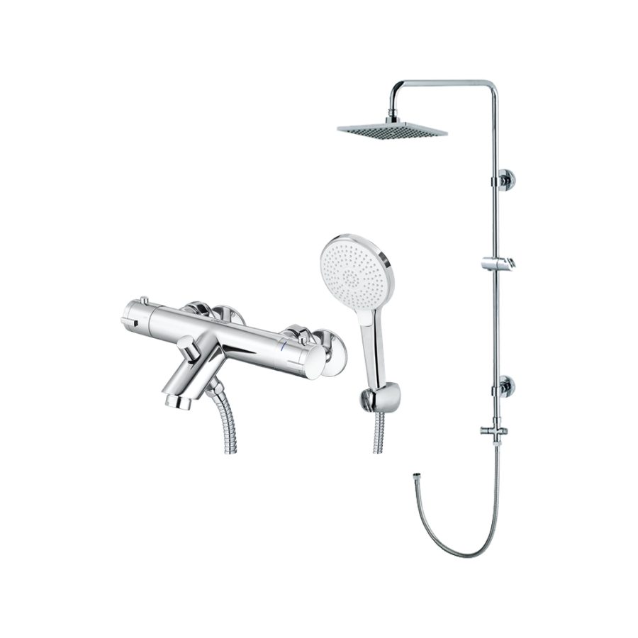 Bộ sen cây tắm đứng nhiệt độ Caesar BS124+TS617