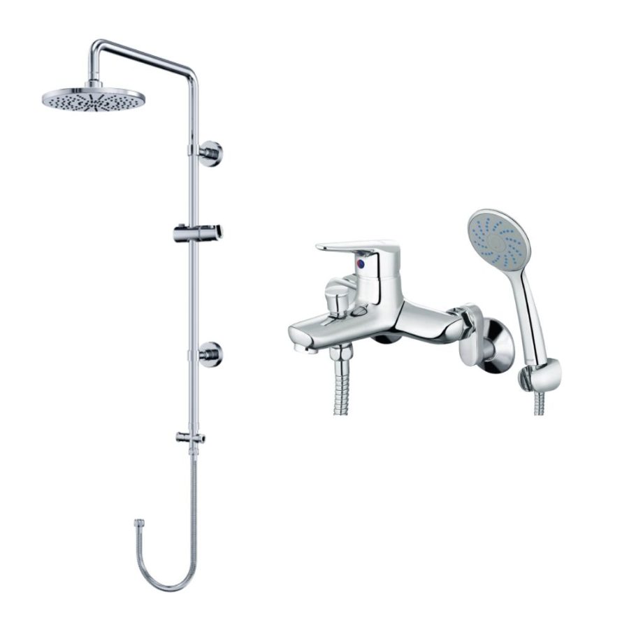 Bộ sen cây tắm đứng nóng lạnh Caesar BS125+S123C