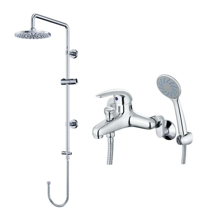 Bộ sen cây tắm đứng nóng lạnh Caesar BS125+S360C