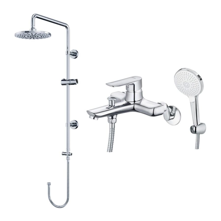 Bộ sen tắm cây nóng lạnh Caesar BS125+S393C