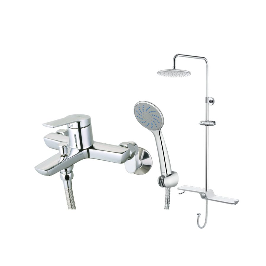Bộ sen cây tắm đứng nóng lạnh Caesar BS126+S203C