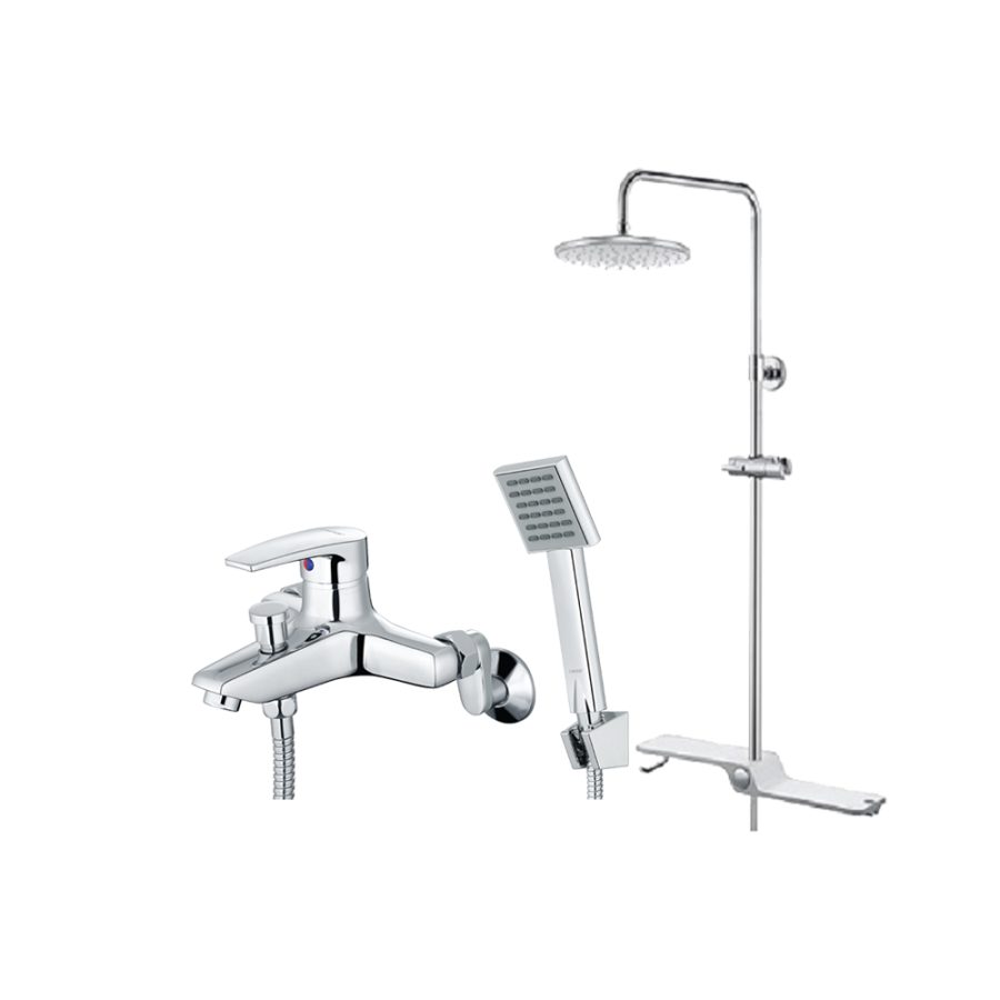 Bộ sen cây tắm đứng nóng lạnh Caesar BS126+S403C