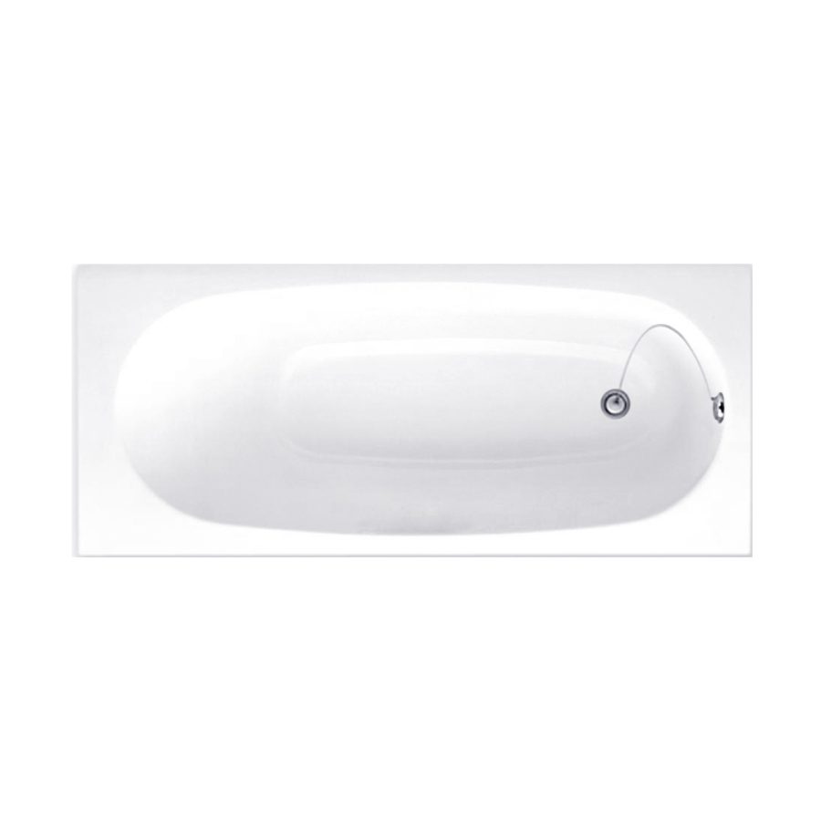 Bồn tắm COTTO BT216D(H) xây bệ không tay vịn xả dây xích