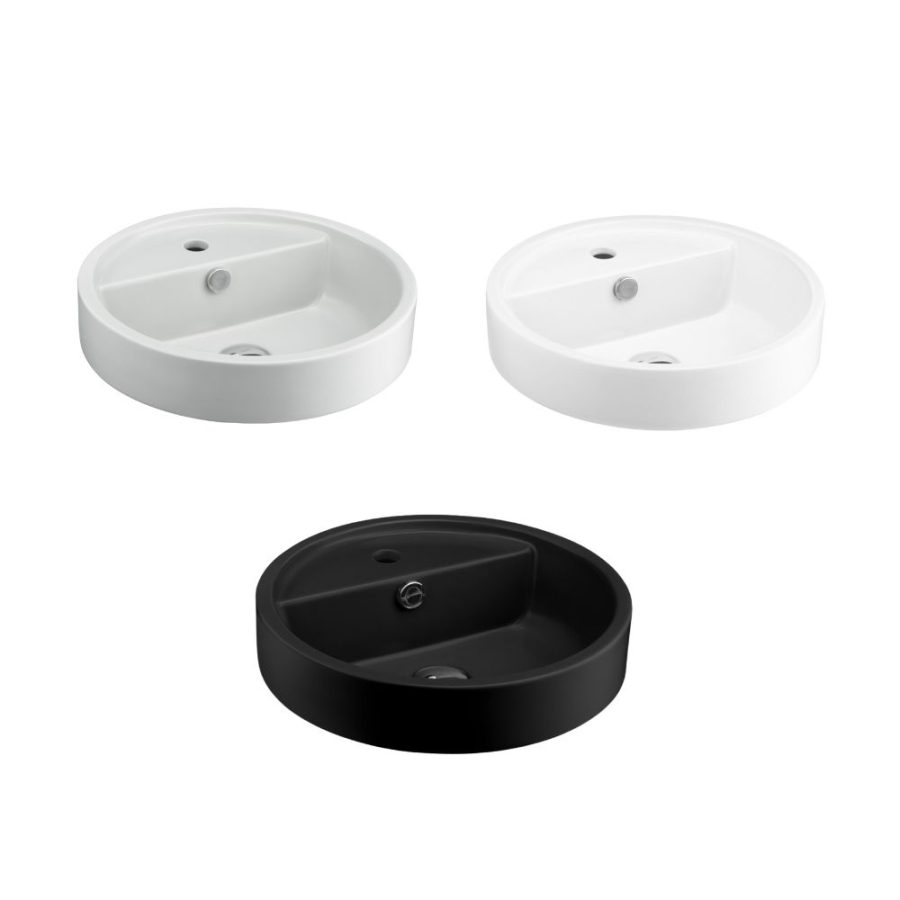 Chậu rửa lavabo đặt bàn COTTO C00380MBK/MLG/MWH Geo