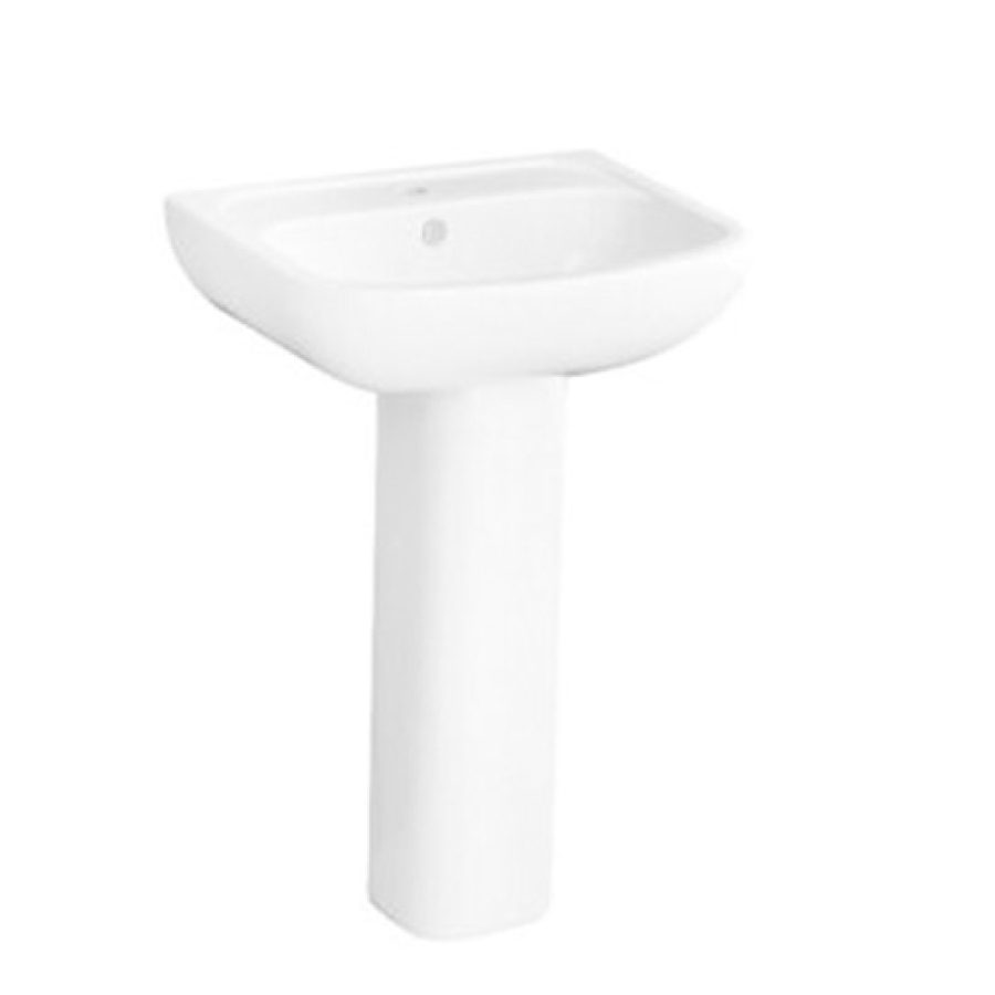 Chậu lavabo treo tường COTTO C0141/C4141 chân dài Brio