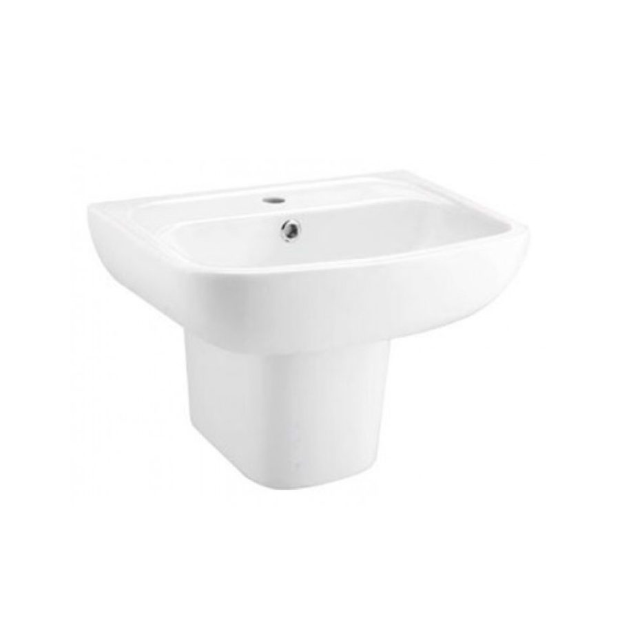 Chậu lavabo treo tường COTTO C0141/C4241 chân lửng Brio