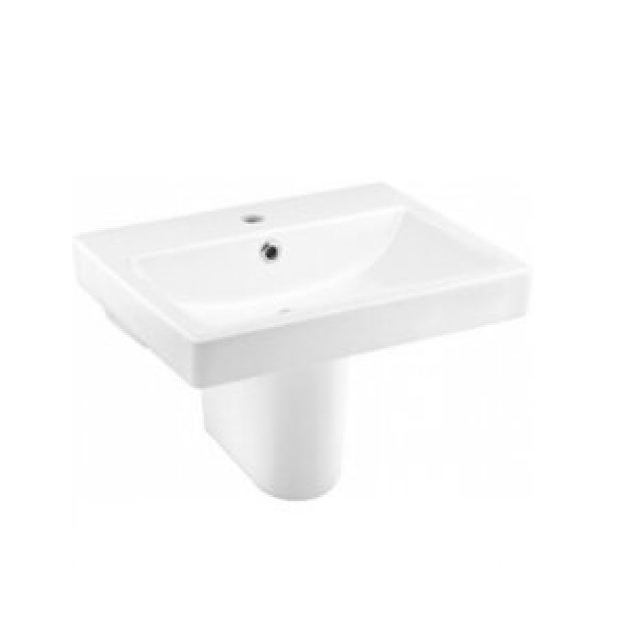 Chậu lavabo treo tường COTTO C0156/C420 chân lửng Viva