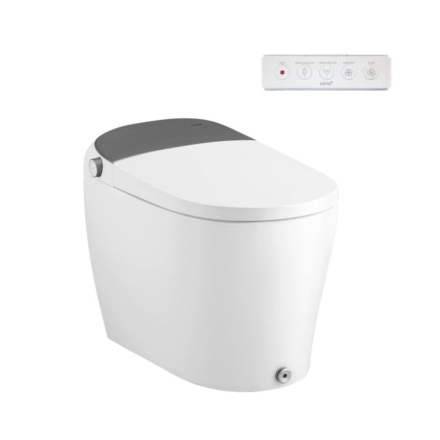 Bồn cầu điện tử thông minh COTTO C10122WH/GG dòng SQUIBB
