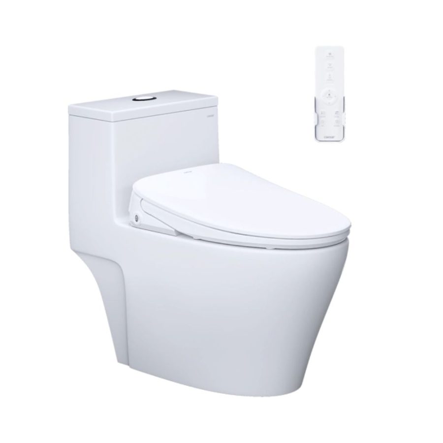 Bồn cầu 1 khối nắp điện tử Caesar C1356F+TAF710H