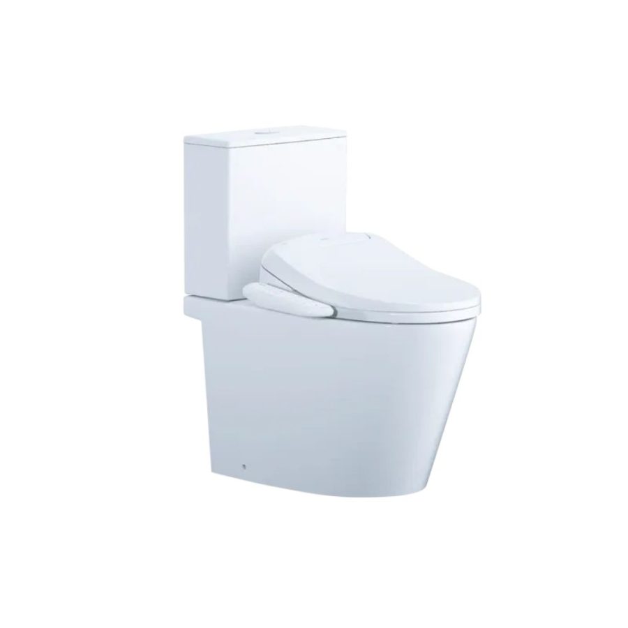 Bồn cầu 2 khối nắp điện tử Caesar CD1342 + TAF400H
