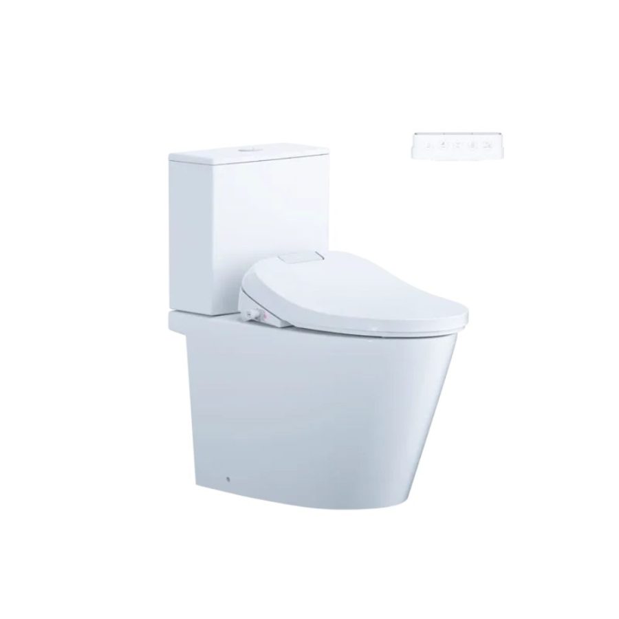 Bồn cầu 2 khối nắp điện tử Caesar CD1342 + TAF610H