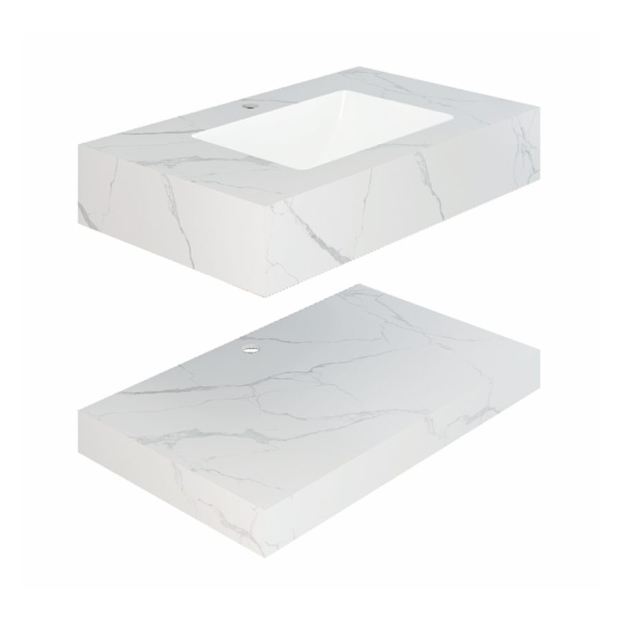 Chậu lavabo âm bàn đá 2 tầng Viglacera CL51-9GP01