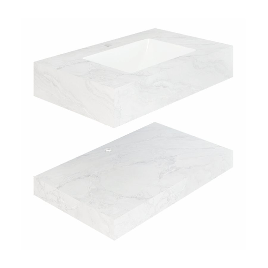 Chậu lavabo âm bàn đá 2 tầng Viglacera CL53-9GP01