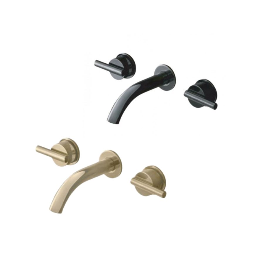 Vòi lavabo nóng lạnh COTTO 3 lỗ gắn tường CPF203A