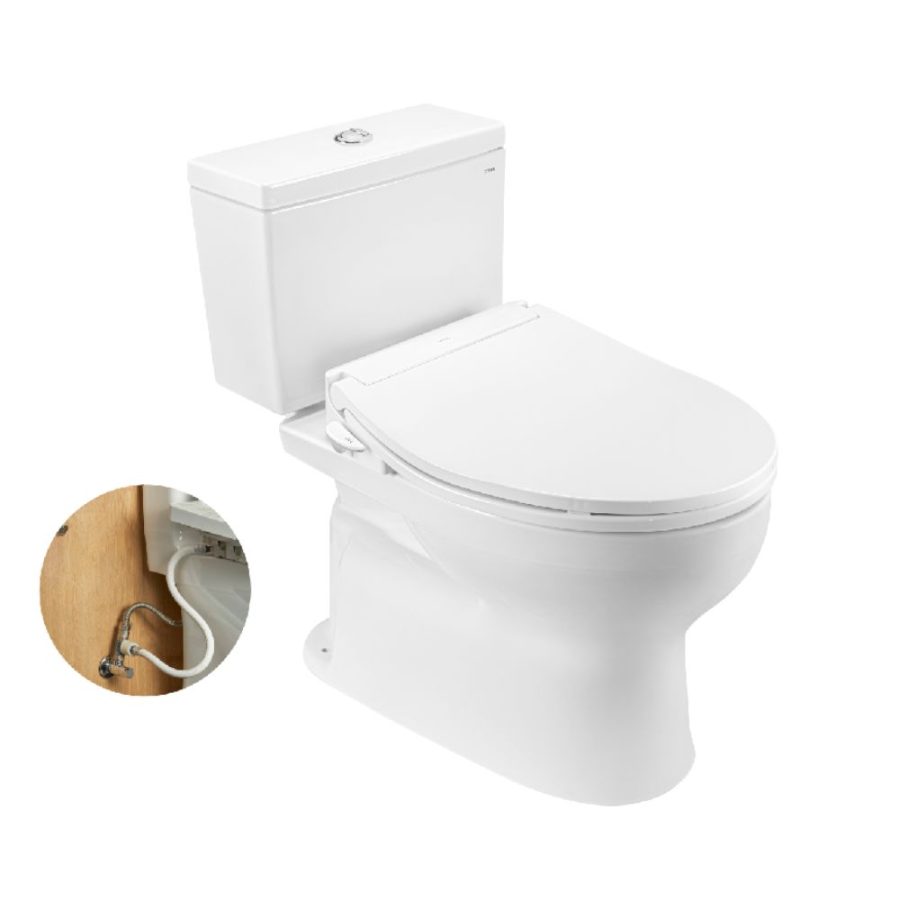 Bồn cầu TOTO CS302DE6 2 khối nắp rửa cơ TCW11S
