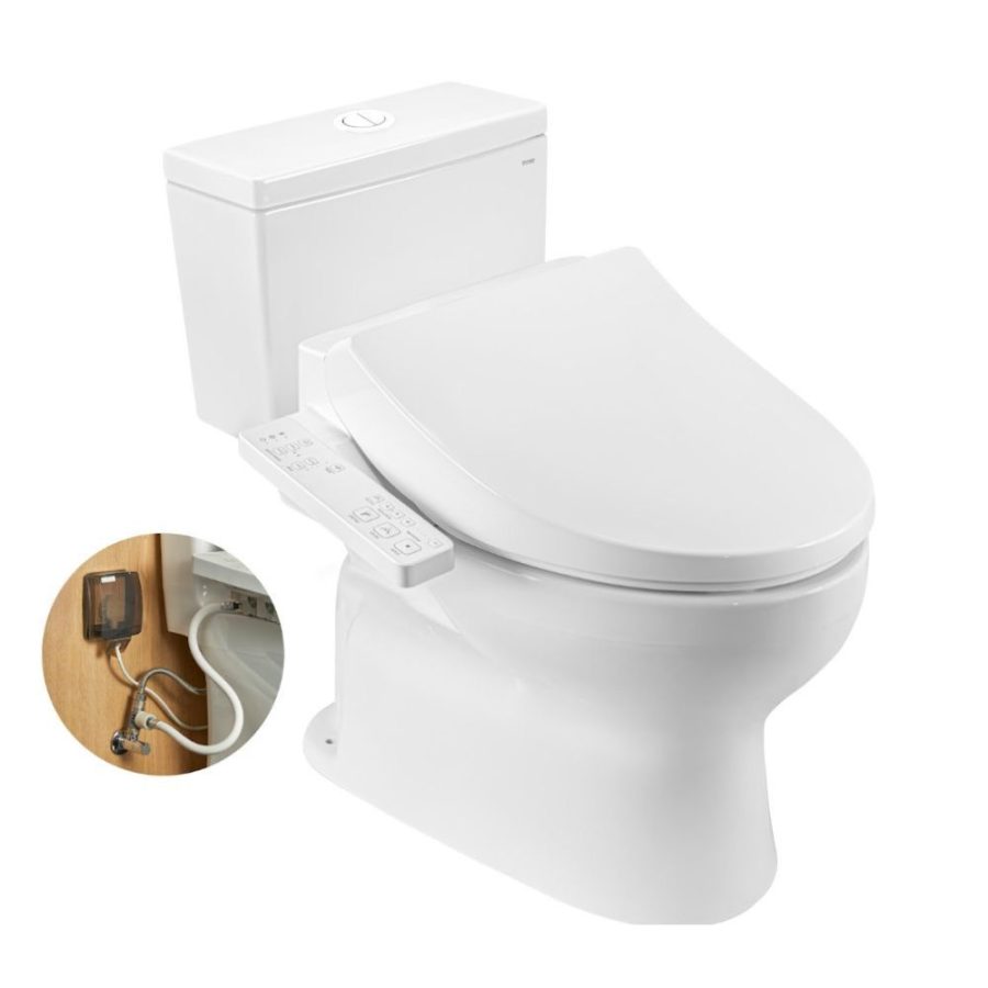 Bồn cầu TOTO CS302DJ1W26 2 khối nắp điện tử Washlet S1 TCF23661GAA
