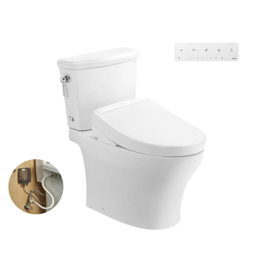 Bồn cầu TOTO CS986GW25 2 khối nắp điện tử Washlet S5 TCF34461GAA