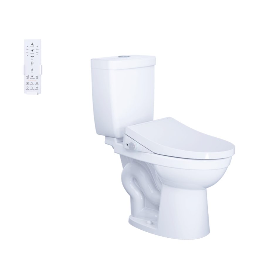 Bồn cầu 2 khối nắp điện tử Caesar CT1325+TAF512H