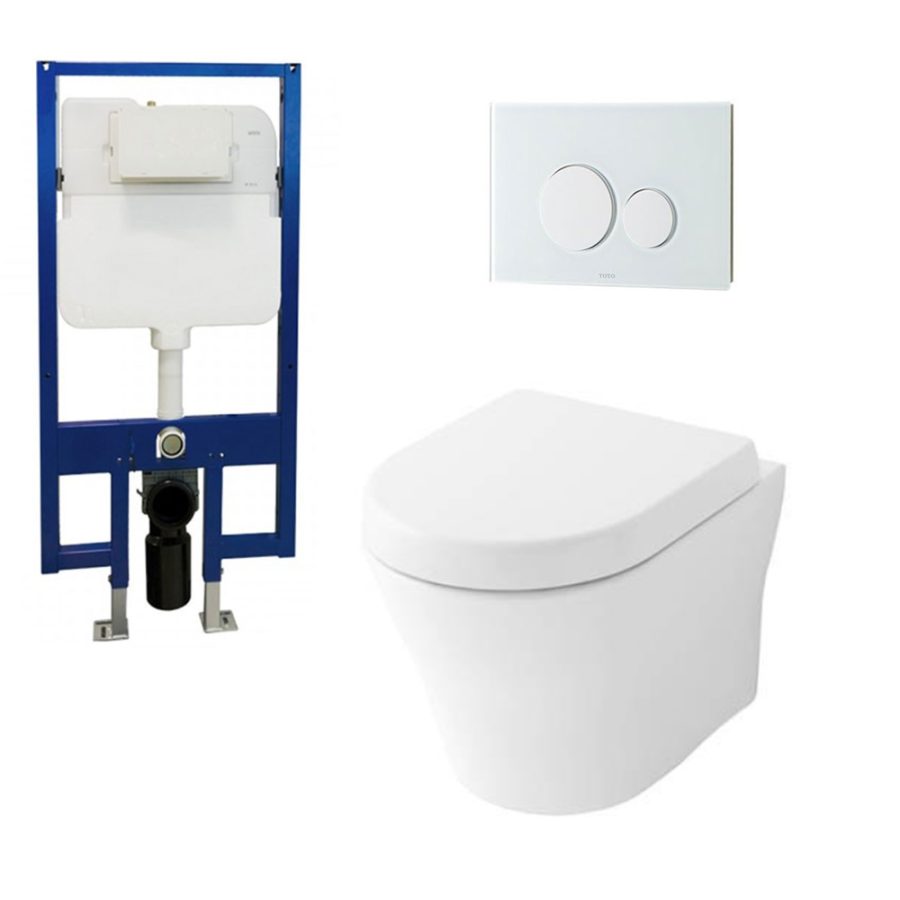 Bồn cầu treo tường nắp êm TOTO CW162/TC384CVK/WH172A/MB176G#WH