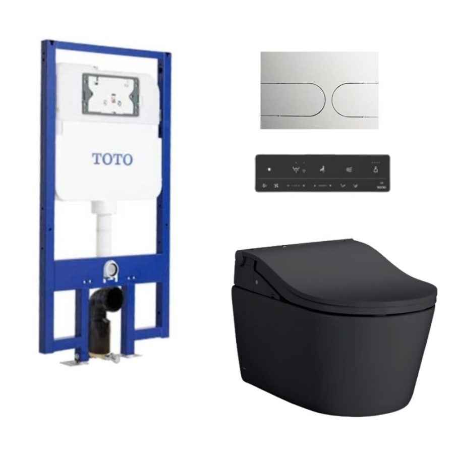 Bồn cầu treo tường điện tử RW (giấu dây) TOTO CW542EME5UMBL/TCF801EBZ#MBL/WH172AT/MB175M#SS