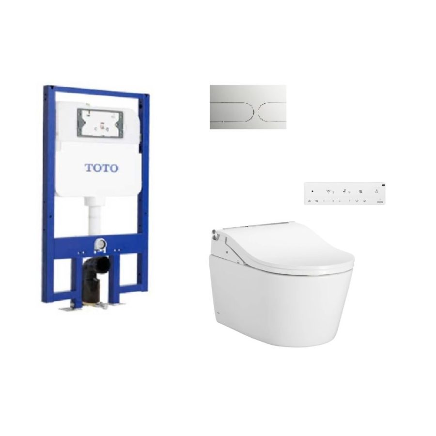 Bồn cầu treo tường điện tử RW (giấu dây) xả tự động TOTO CW542HME5U/TCF802E2Z/WH172AAT/MB175M#SS