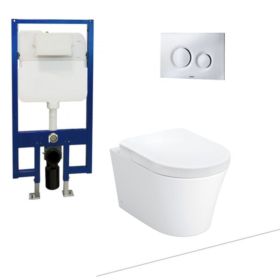 Bồn cầu treo tường nắp êm TOTO CW553/TC384CVK#W/WH172A/MB174P#SS