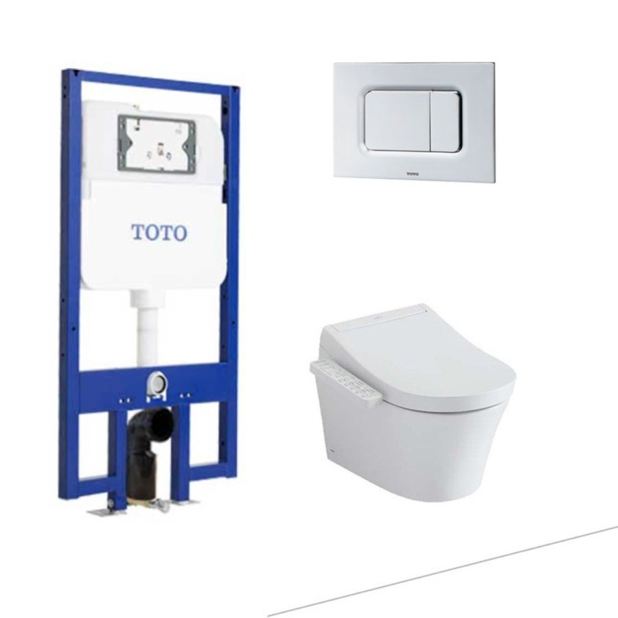 Bồn cầu treo tường điện tử (giấu dây) TOTO CW553C/TCF33370GAA/WH172AT/TCA465/MB170P#SS