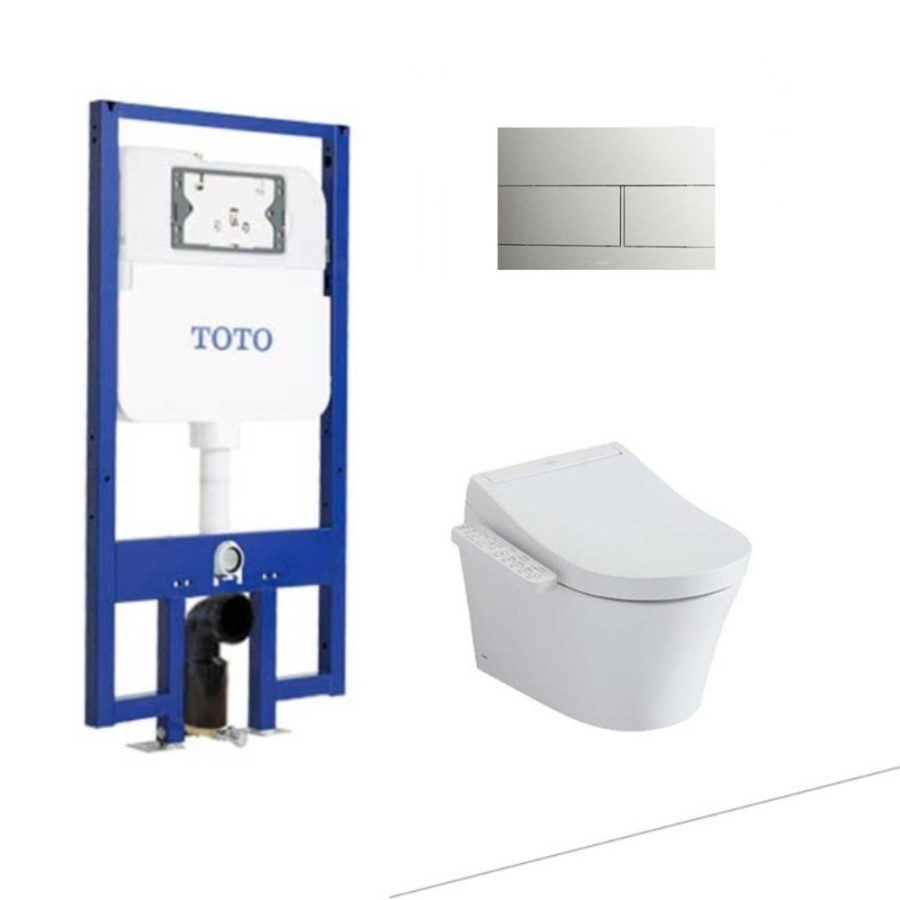 Bồn cầu treo tường nắp rửa điện tử S2 (giấu dây) TOTO CW553C/TCF33370GAA/WH172AT/TCA465/MB171M#SS