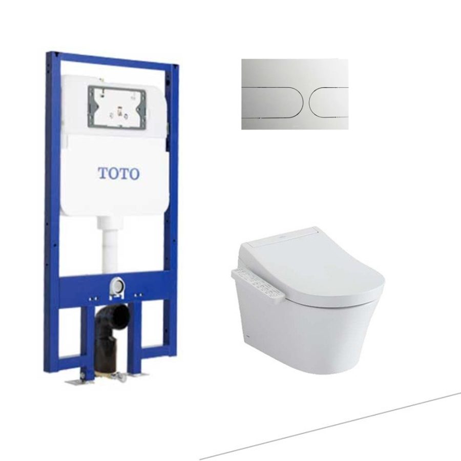 Bồn cầu treo tường điện tử (giấu dây) TOTO CW553C/TCF33370GAA/WH172AT/TCA465/MB175M#SS