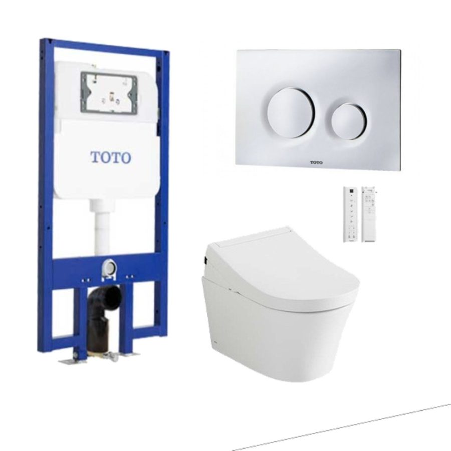 Bồn cầu treo tường điện tử (giấu dây) xả tự động TOTO CW553C/TCF34570GAA/WH172AAT/TCA502/MB174P#SS